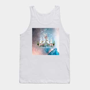 Funny easter bunny playing music Tank Top